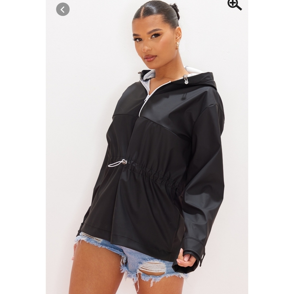 Black rain jacket